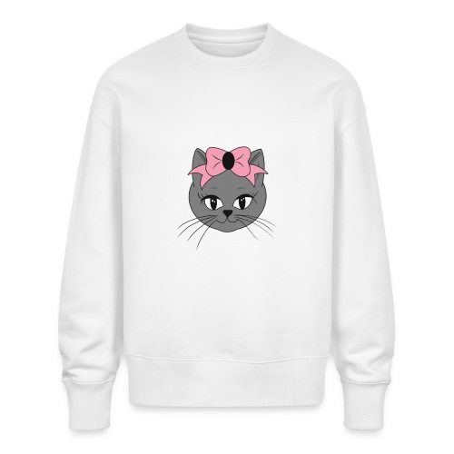 Meww Kitty Cat Hoodie - Stanley/Stella RADDER økologisk unisex oversize-genser