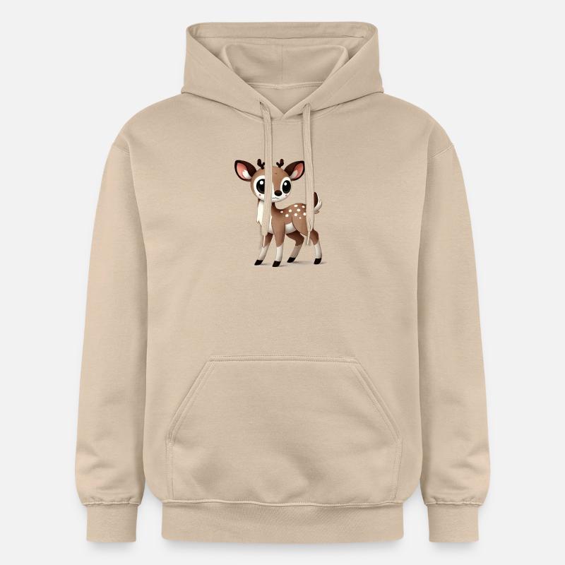 Dessin animé de cerf - Sweat à capuche Softstyle® Gildan Unisexe - jaune sable