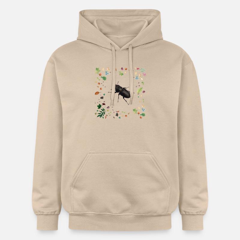 Scarabée cerf aux feuilles d’automne - Sweat à capuche Softstyle® Gildan Unisexe - jaune sable