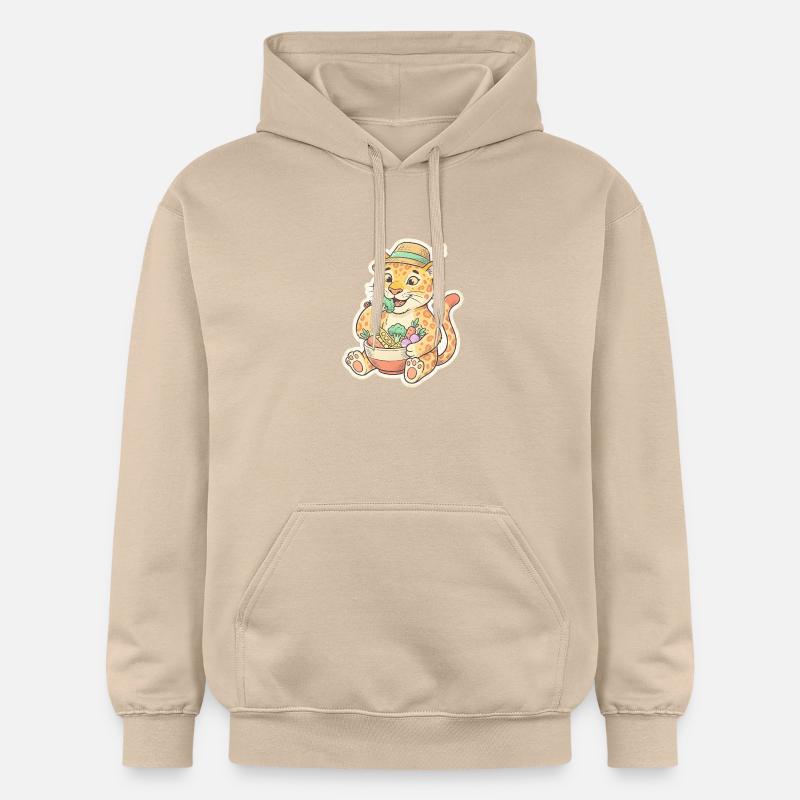 Kit léopard avec panier de légumes - Sweat à capuche Softstyle® Gildan Unisexe - jaune sable