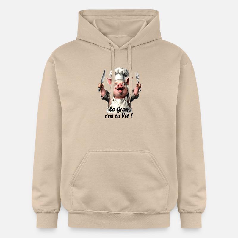 Le Gras, c'est la Vie - Sweat à capuche Softstyle® Gildan Unisexe - jaune sable
