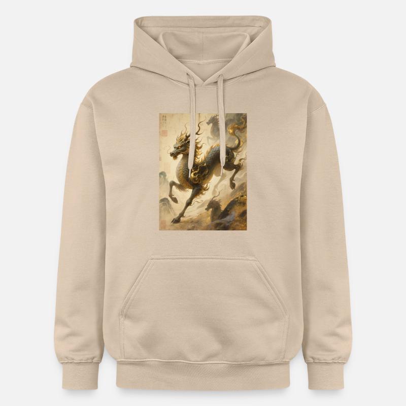 L'Apothéose de Jade : Qilin – Éternité - Sweat à capuche Softstyle® Gildan Unisexe - jaune sable