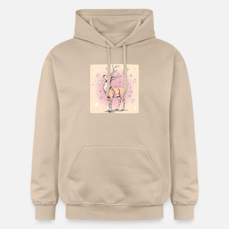 Cerf avec des étoiles - Sweat à capuche Softstyle® Gildan Unisexe - jaune sable
