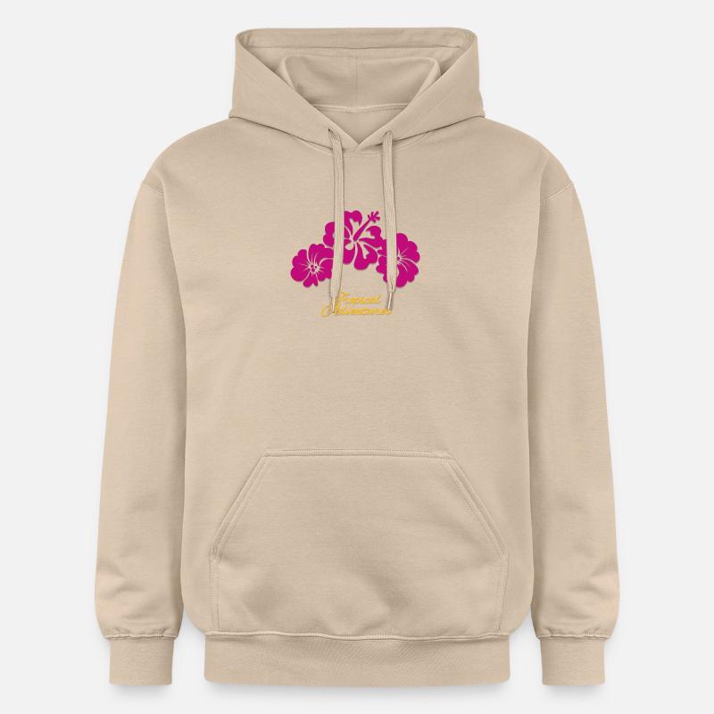 Aventures tropicales - Rose - Sweat à capuche Softstyle® Gildan Unisexe - jaune sable