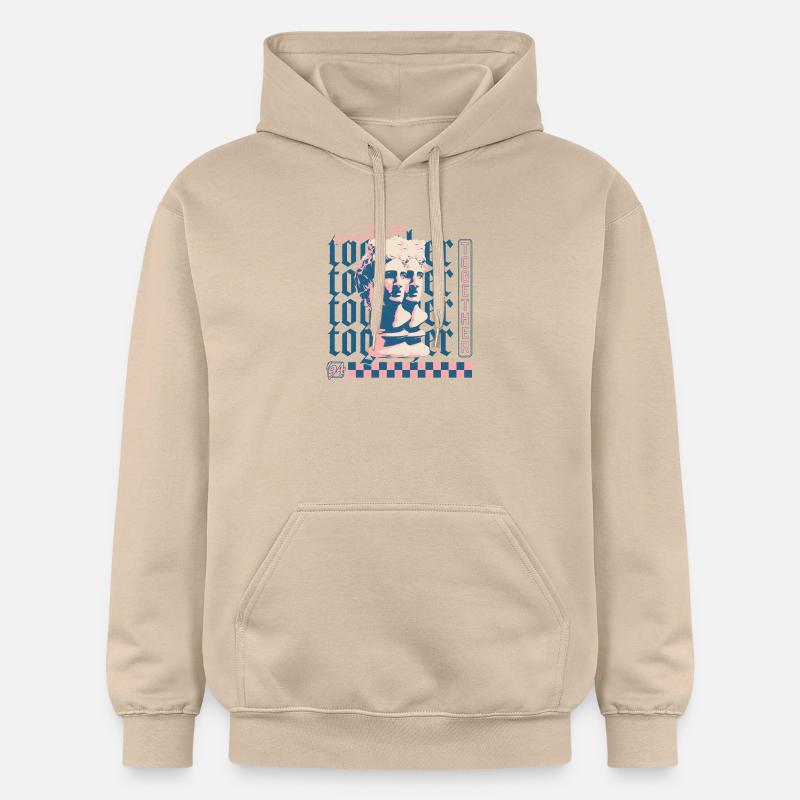 Statue en techniques mixtes - Sweat à capuche Softstyle® Gildan Unisexe - jaune sable