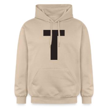 T - Gildan Unisex Softstyle® Midweight Hoodie - Sand - Vorne - Liana (172cm) & Jaron (178cm)