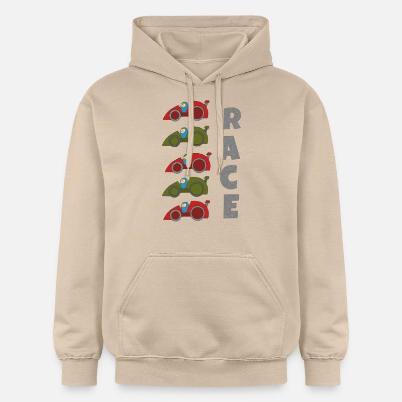 Course de voitures - Sweat à capuche Softstyle® Gildan Unisexe - jaune sable