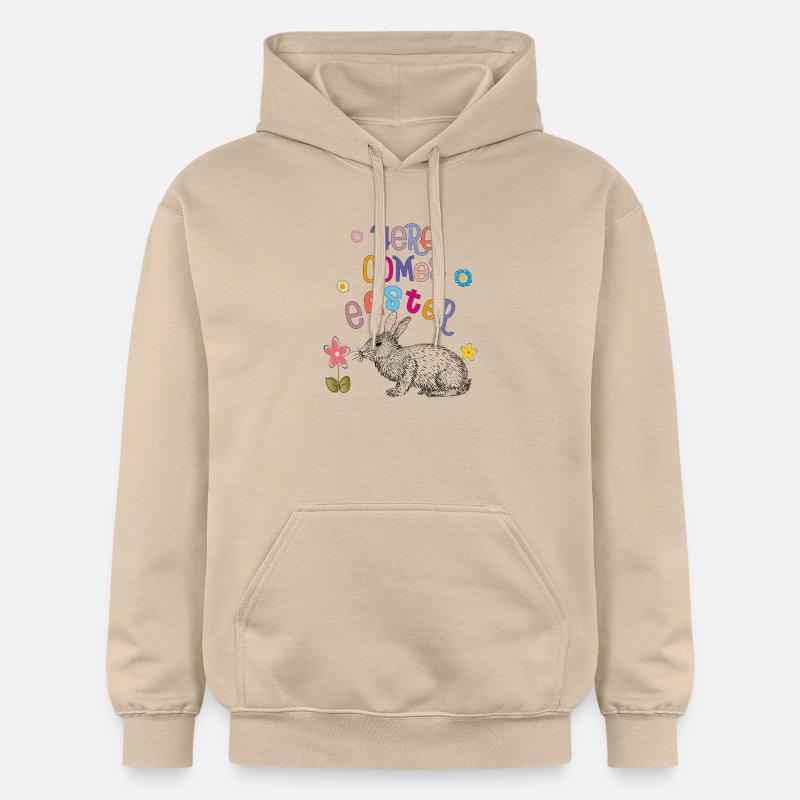 Joyeuses Pâques Lapin de Pâques - Sweat à capuche Softstyle® Gildan Unisexe - jaune sable