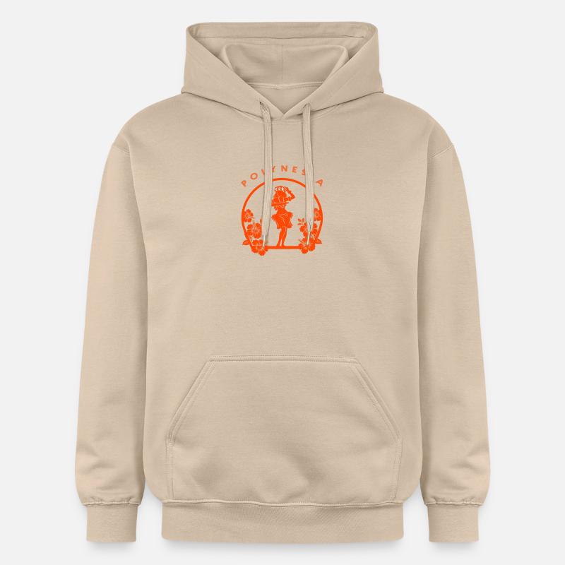 Polynesia Aloha Hula Dancer & Fleur d’Hibiscus - Sweat à capuche Softstyle® Gildan Unisexe - jaune sable