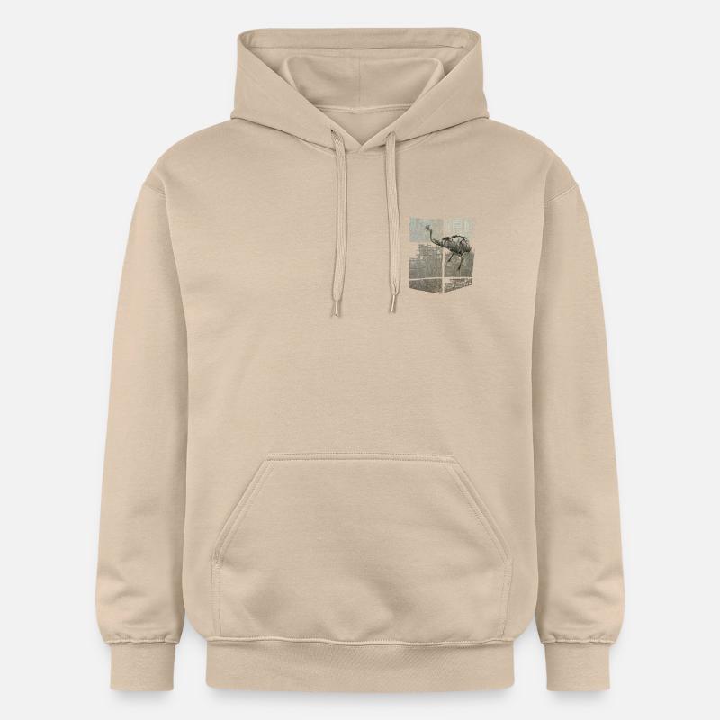 Conception de poches poitrine avec Nandu - Sweat à capuche Softstyle® Gildan Unisexe - jaune sable