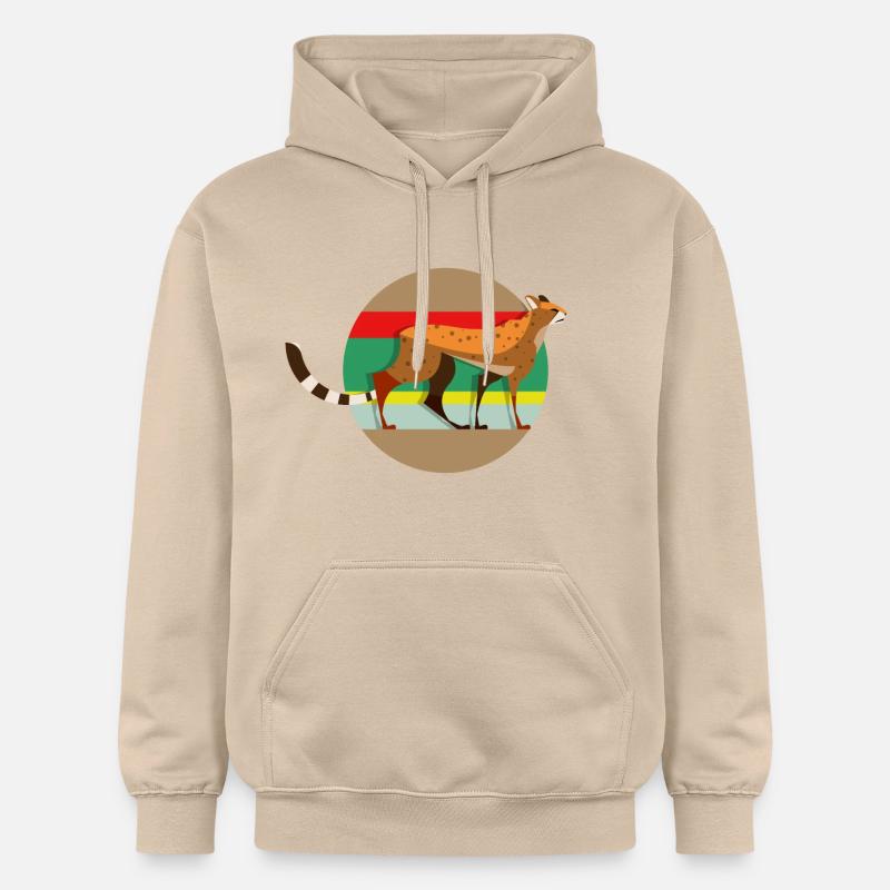 Guépard - Course à pied - Sweat à capuche Softstyle® Gildan Unisexe - jaune sable