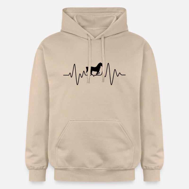 Les chevaux adorent l’équitation - Sweat à capuche Softstyle® Gildan Unisexe - jaune sable