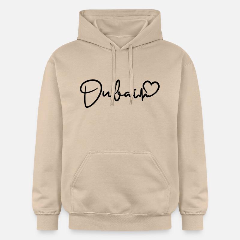 Battement de cœur de Dubaï - Sweat à capuche Softstyle® Gildan Unisexe - jaune sable