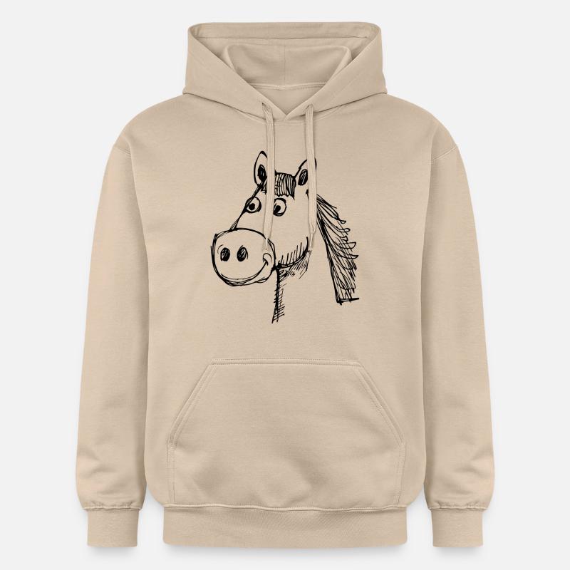 Cheval Chevaux Équitation Cavalier - Sweat à capuche Softstyle® Gildan Unisexe - jaune sable