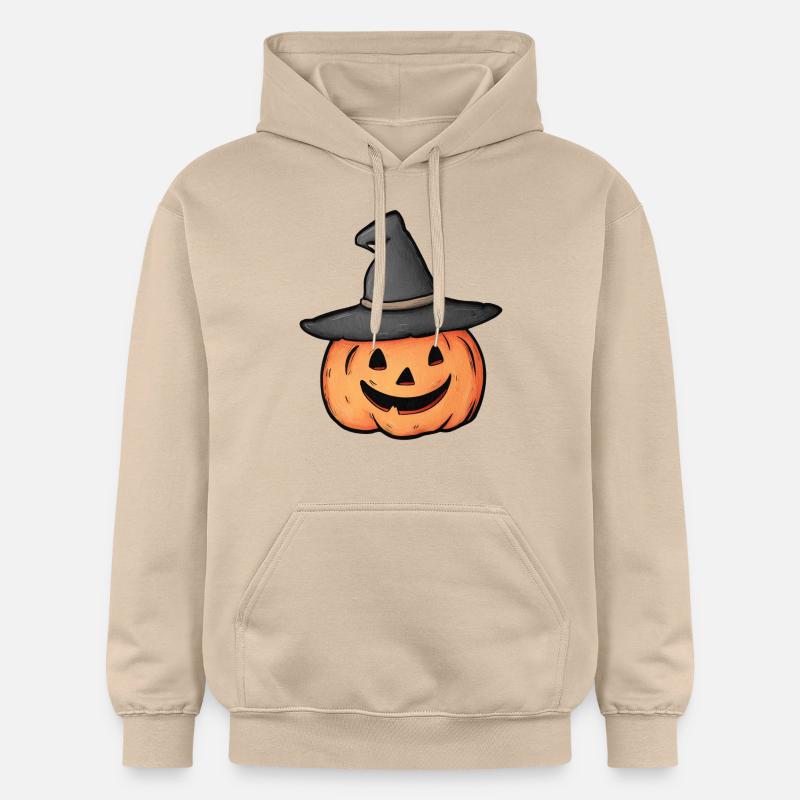 citrouille rigolote pour halloween - Sweat à capuche Softstyle® Gildan Unisexe - jaune sable