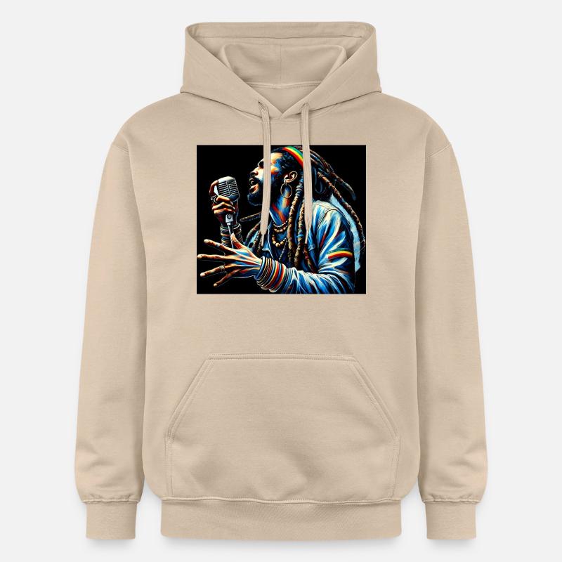 Vibrations des dreadlocks - Sweat à capuche Softstyle® Gildan Unisexe - jaune sable