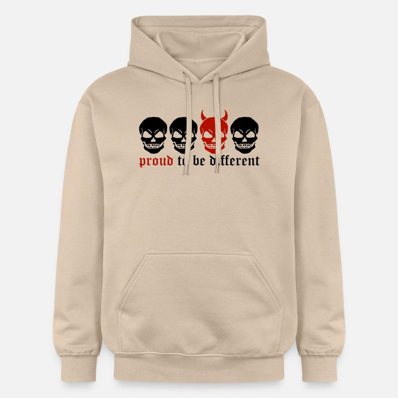 CRÂNE DIFFÉRENT - 2C - Sweat à capuche Softstyle® Gildan Unisexe - jaune sable