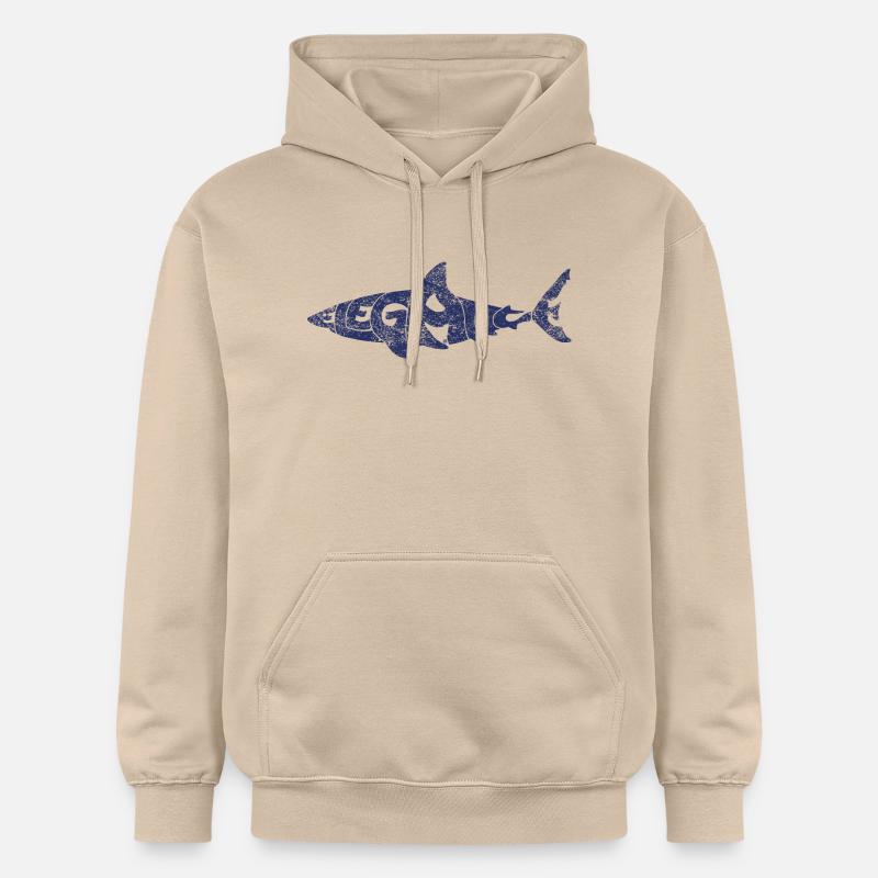 Requin élégant - Sweat à capuche Softstyle® Gildan Unisexe - jaune sable