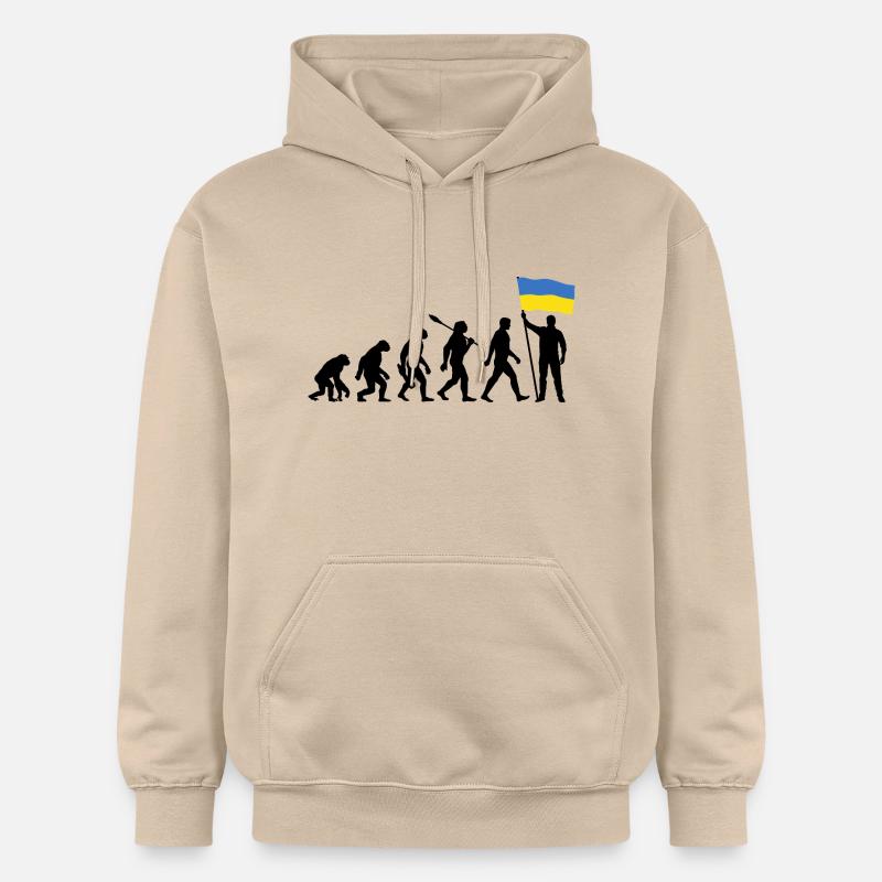Ukraine - Evolution - Drapeau - Nation - Sweat à capuche Softstyle® Gildan Unisexe - jaune sable
