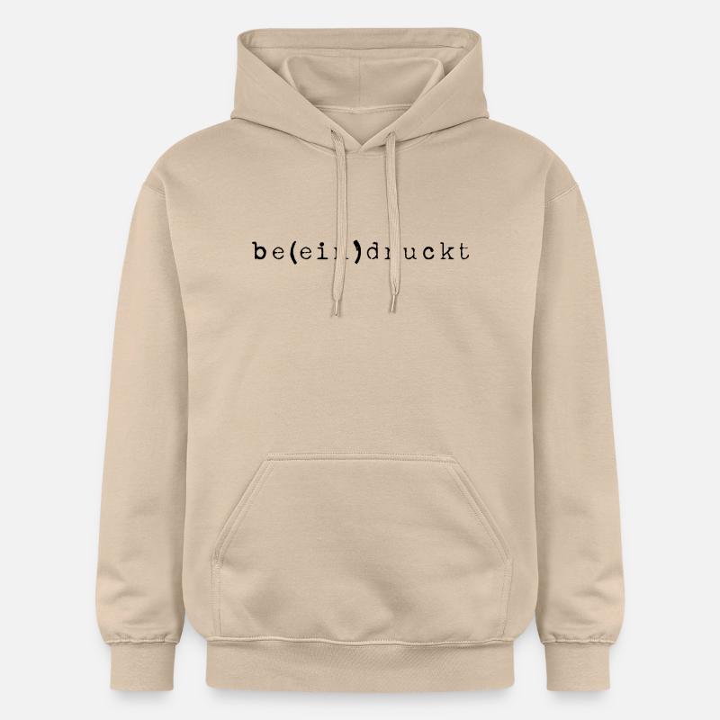 IMPRESSIONNE JEU DE MOTS NOIR - Sweat à capuche Softstyle® Gildan Unisexe - jaune sable