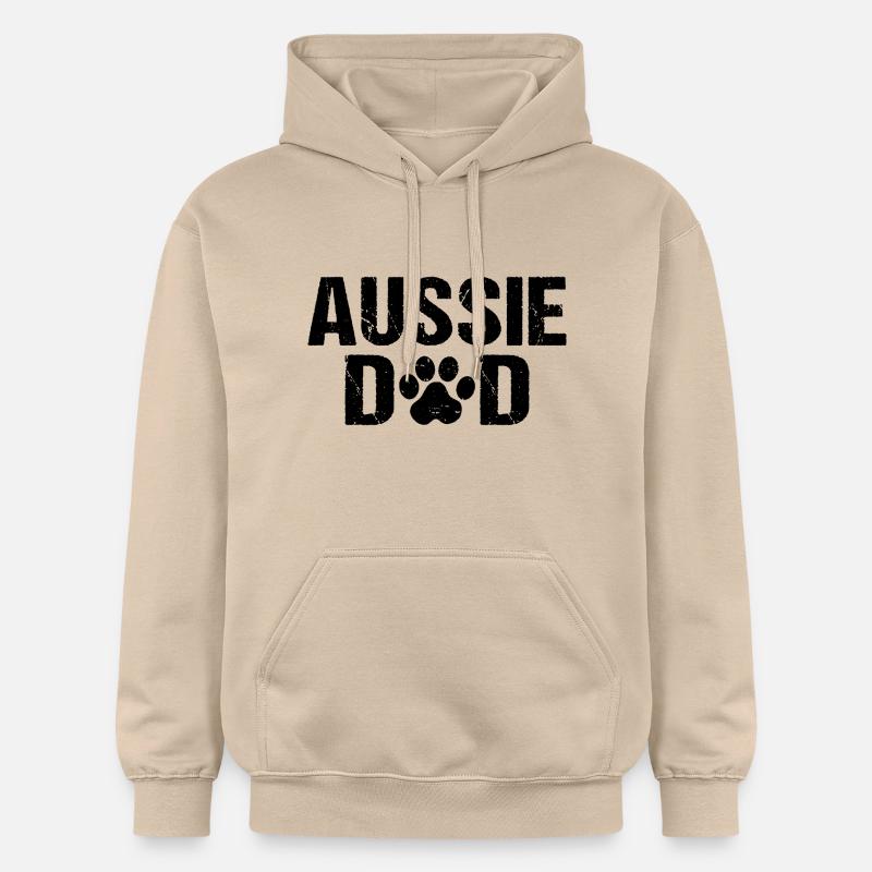 Aussie Dad Australischer Schäferhund - Gildan Unisex Softstyle® Midweight Hoodie - Sand