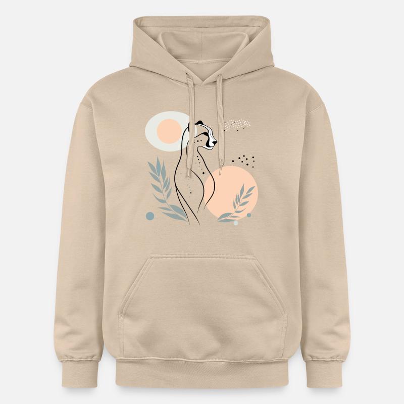 Guépard élégant - Sweat à capuche Softstyle® Gildan Unisexe - jaune sable
