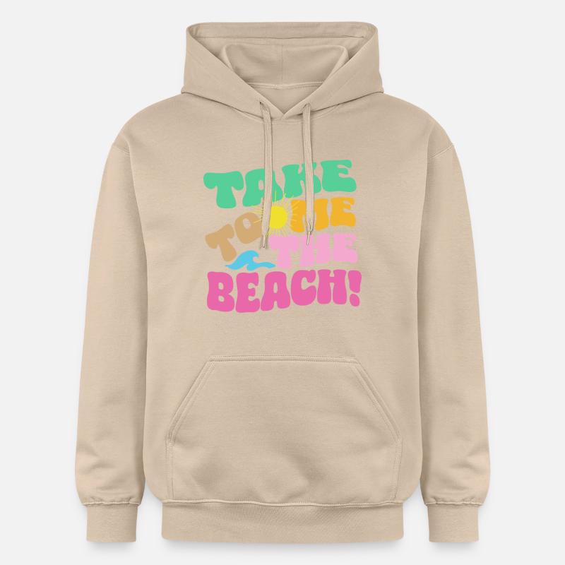 Emmenez-moi à la plage - Sweat à capuche Softstyle® Gildan Unisexe - jaune sable