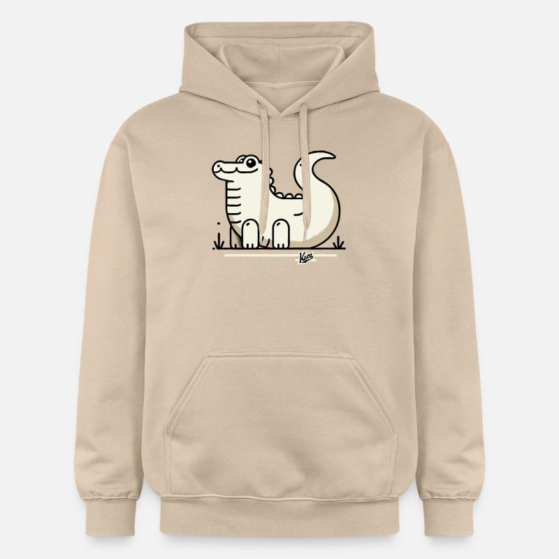 Drôle d’ami crocodile - Sweat à capuche Softstyle® Gildan Unisexe - jaune sable
