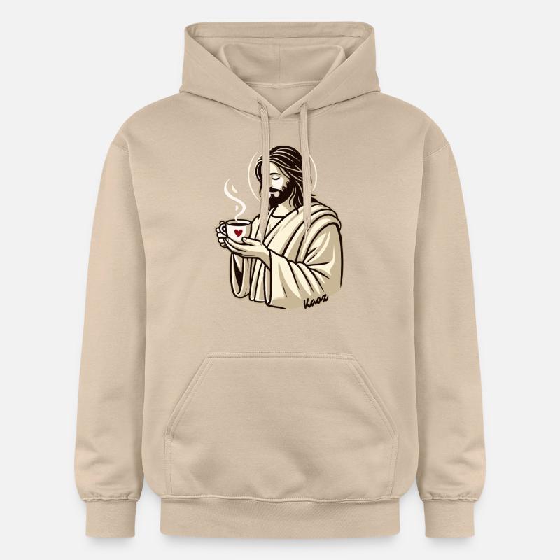 Jésus aime le café - Sweat à capuche Softstyle® Gildan Unisexe - jaune sable