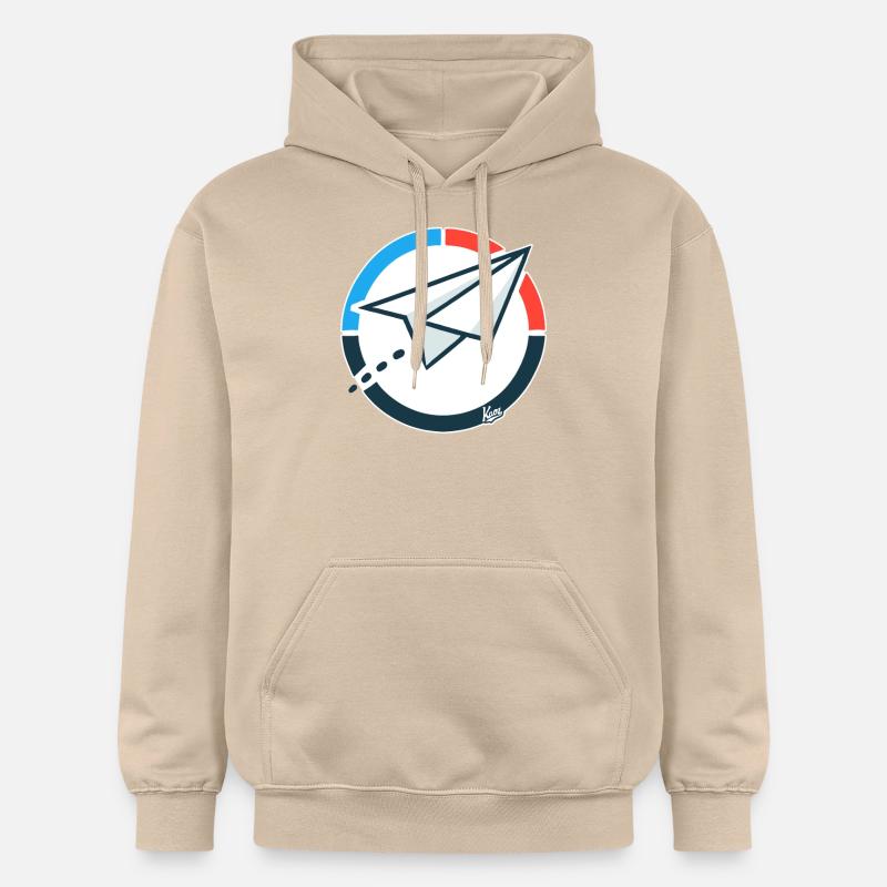 Avion en papier volant - Sweat à capuche Softstyle® Gildan Unisexe - jaune sable