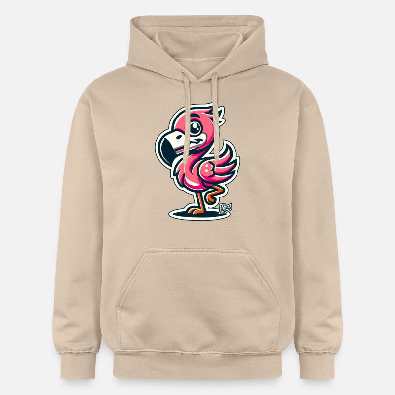 Flamant rose drôle amical - Sweat à capuche Softstyle® Gildan Unisexe - jaune sable