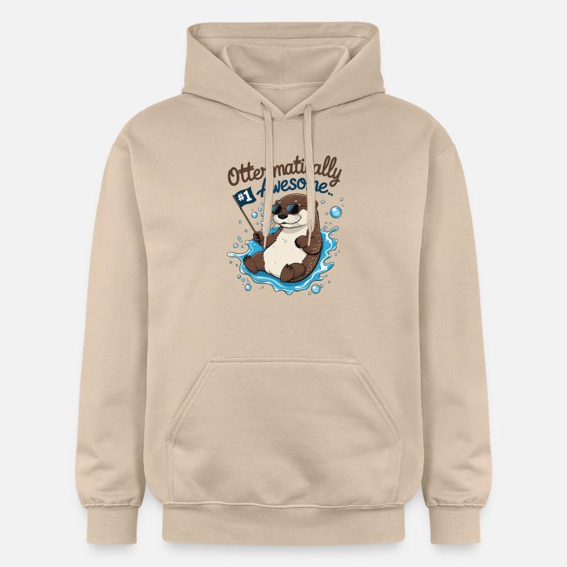 Otter-like cool – Funny Otter - Gildan Unisex Softstyle® Midweight Hoodie - sand