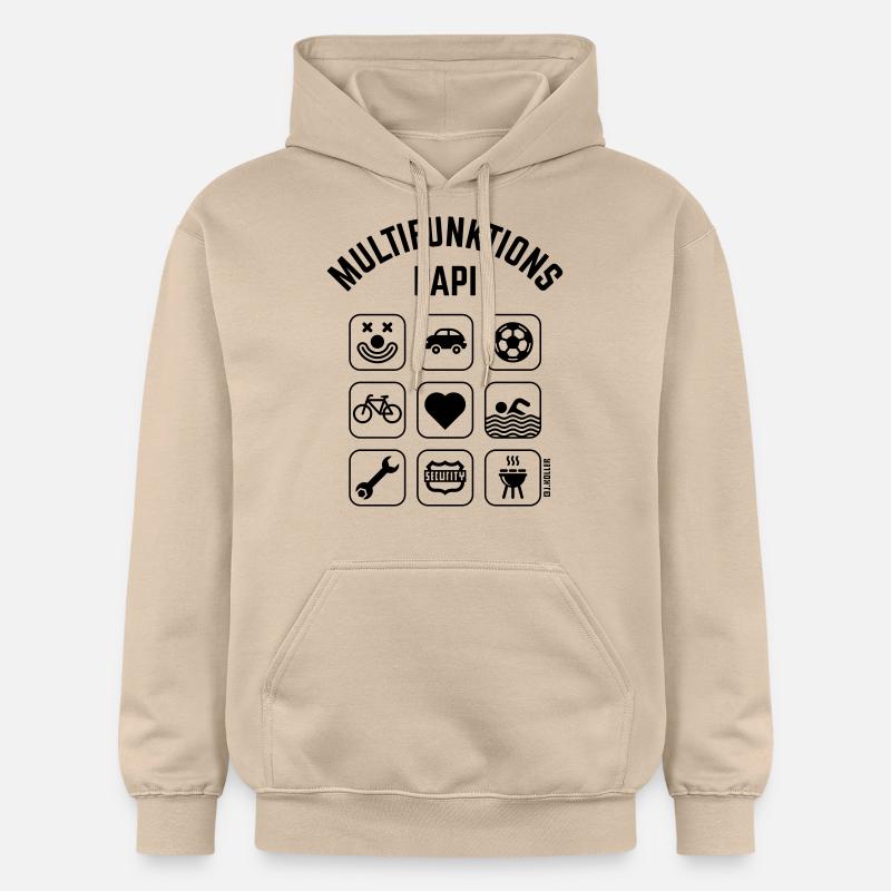 Multifunktions Papi (9 Icons) - Gildan Unisex Softstyle® Midweight Hoodie - Sand