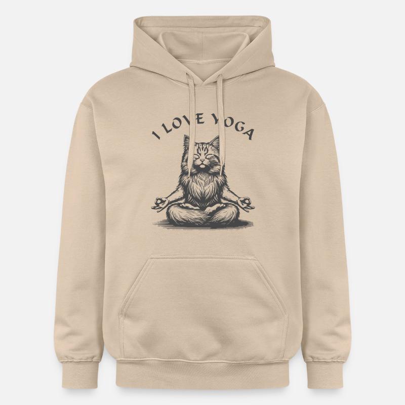 ChatsYoga Lotus Pose - Sweat à capuche Softstyle® Gildan Unisexe - jaune sable