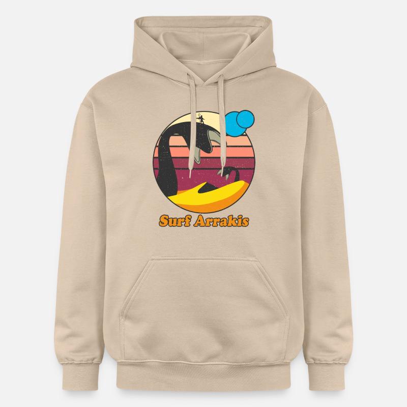 Surf Arrakis Rétro Graphique - Sweat à capuche Softstyle® Gildan Unisexe - jaune sable