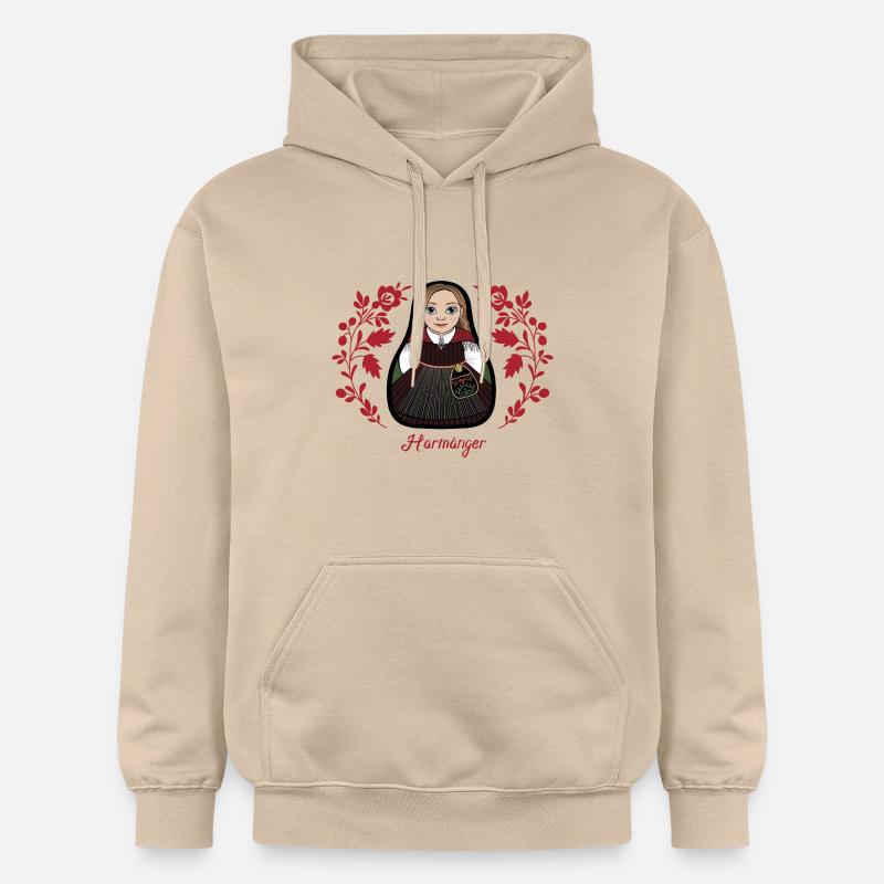 Harmångerstinta avec des fleurs - Sweat à capuche Softstyle® Gildan Unisexe - jaune sable