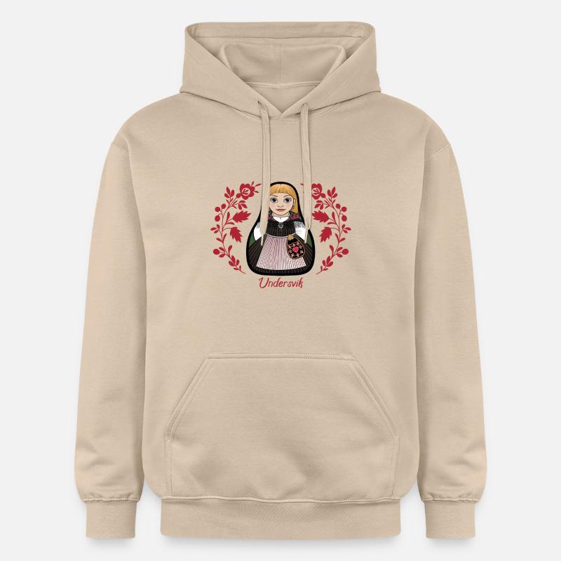 UndervikStinta avec des fleurs - Sweat à capuche Softstyle® Gildan Unisexe - jaune sable