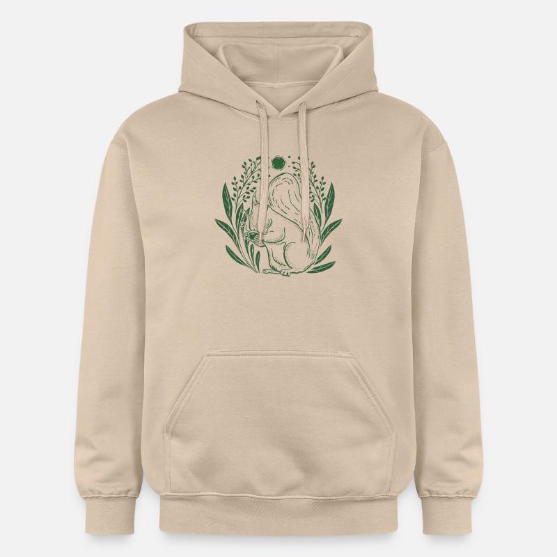 Écureuil dans une couronne de feuilles - Sweat à capuche Softstyle® Gildan Unisexe - jaune sable