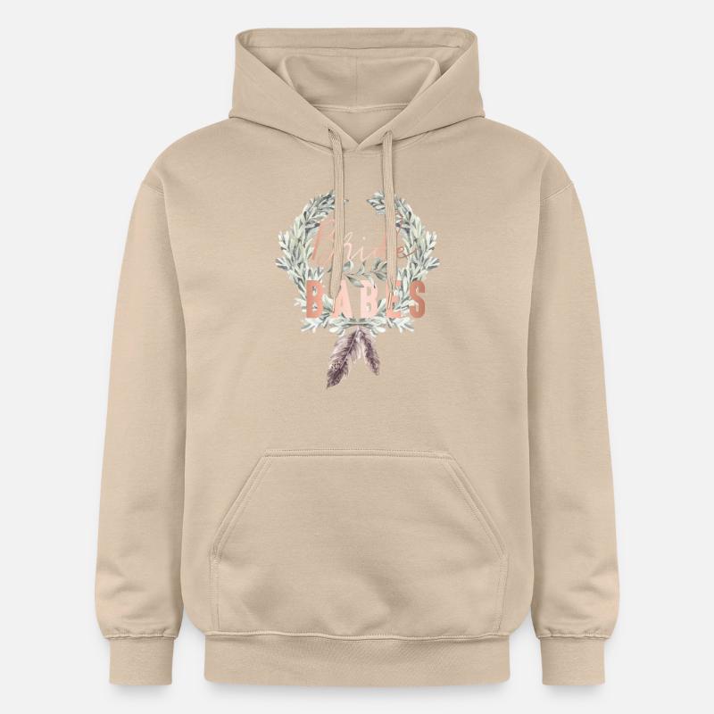 Boho Bride Babes Lorbeerkranz - Gildan Unisex Softstyle® Midweight Hoodie - Sand