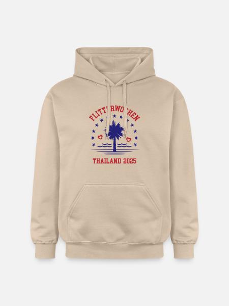 Flitterwochen Thailand 2025 Hochzeitsreise - Gildan Unisex Softstyle® Midweight Hoodie - Sand
