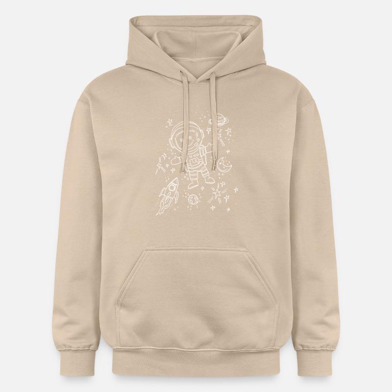 Plaisir de l’espace - Sweat à capuche Softstyle® Gildan Unisexe - jaune sable