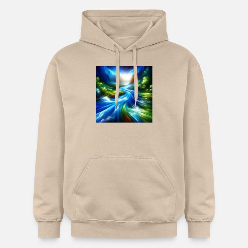 Rivière qui coule - Sweat à capuche Softstyle® Gildan Unisexe - jaune sable
