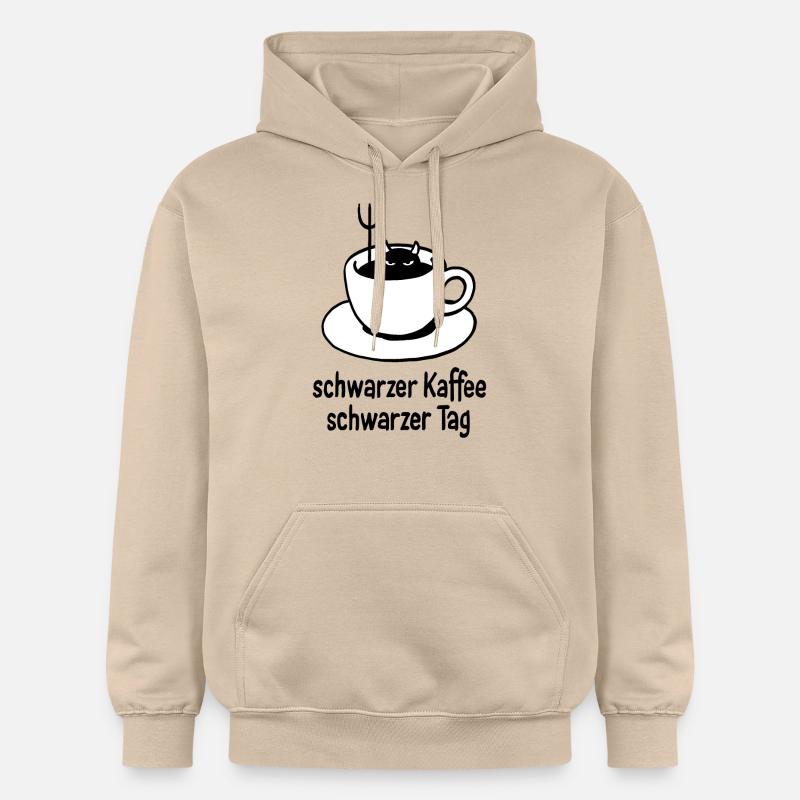 Café noir – Journée noire - Sweat à capuche Softstyle® Gildan Unisexe - jaune sable