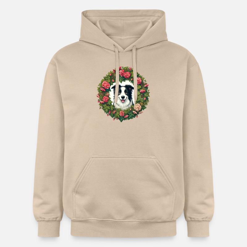 Border Collie mignon - Sweat à capuche Softstyle® Gildan Unisexe - jaune sable