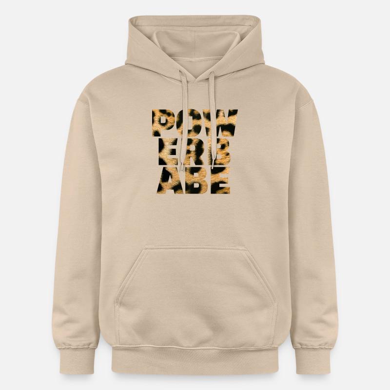 Déclaration du léopard Power Babe - Sweat à capuche Softstyle® Gildan Unisexe - jaune sable