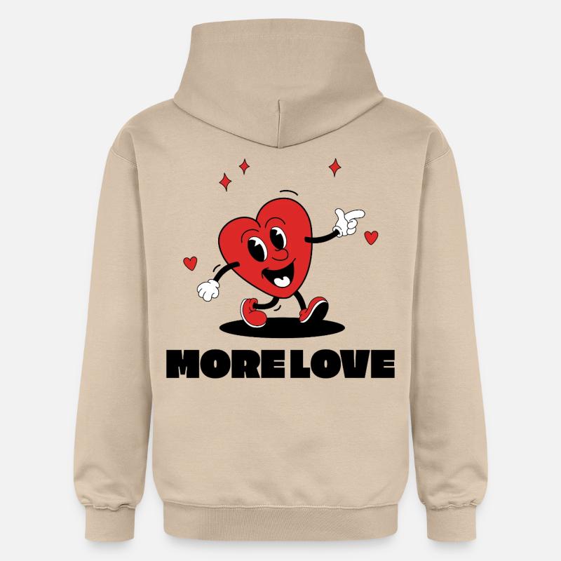 Plus d’impression de dos Love Heart - Sweat à capuche Softstyle® Gildan Unisexe - jaune sable