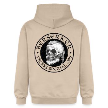 Berserker Viking Spezial Ops 2 - Gildan Unisex Softstyle® Midweight Hoodie - Sand - Hinten - Liana (172cm)