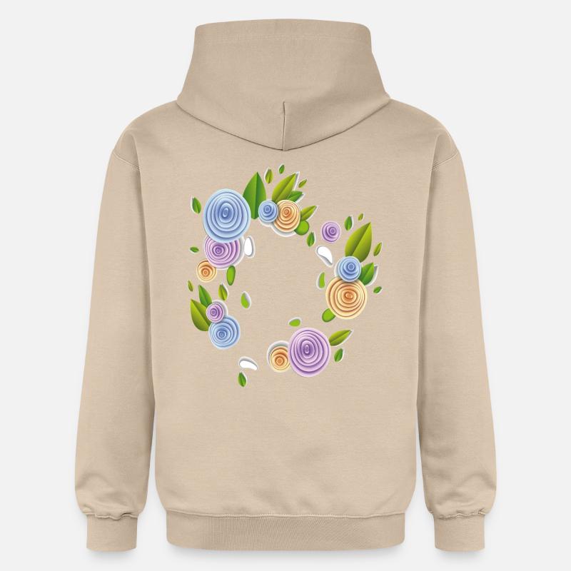 Fantaisie de fleurs - Sweat à capuche Softstyle® Gildan Unisexe - jaune sable