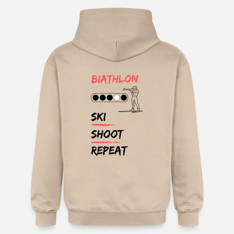 Biathlon - Ski Shoot Repeat - Sweat à capuche Softstyle® Gildan Unisexe - jaune sable