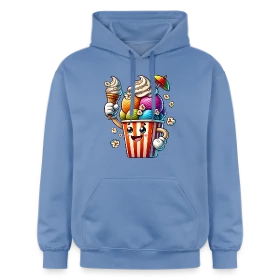 Modèle T-Shirt Glace Comic : Fun, Fraîcheur Estivale &amp; Gourmandise personnalisé sur Sweat à capuche Softstyle® Gildan Unisexe